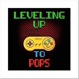 Promoted To Pops T-Shirt Unlocked Gamer Leveling Up Posters and Art